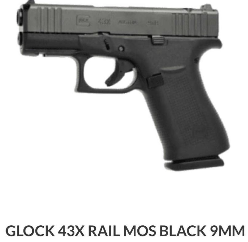 Glock 43X Rail MOS Black