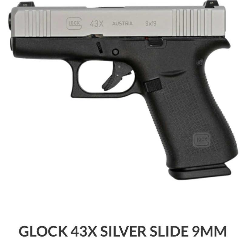 Glock 43X Silver Slide