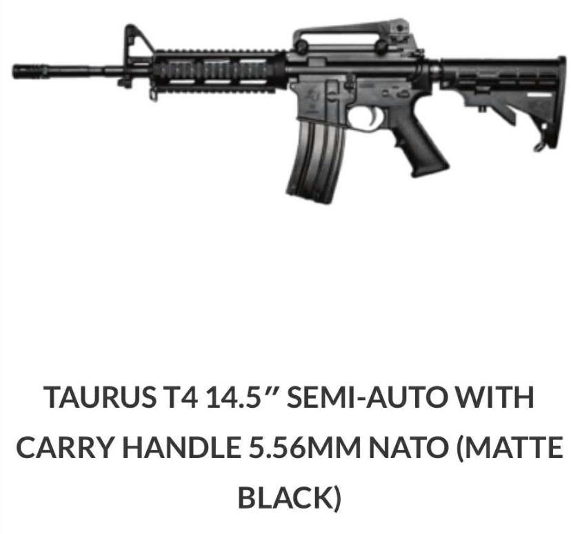 Taurus T4 14.5" Semi-Auto with Carry Handle